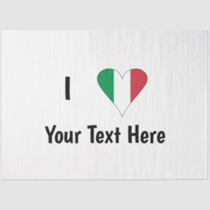 I (Italiaanse vlag) Jouw tekst Tissuepapier