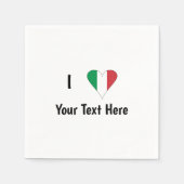 I (Italian Flag Heart Love) Your Text Servet (Voorkant)