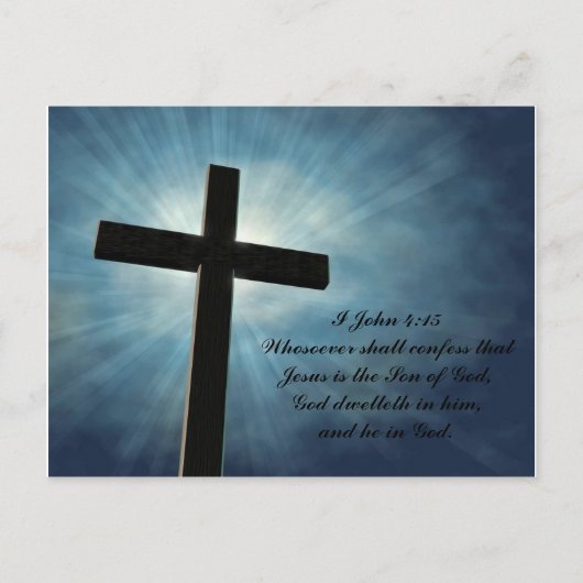 I John 4:15 Briefkaart (Voorkant)