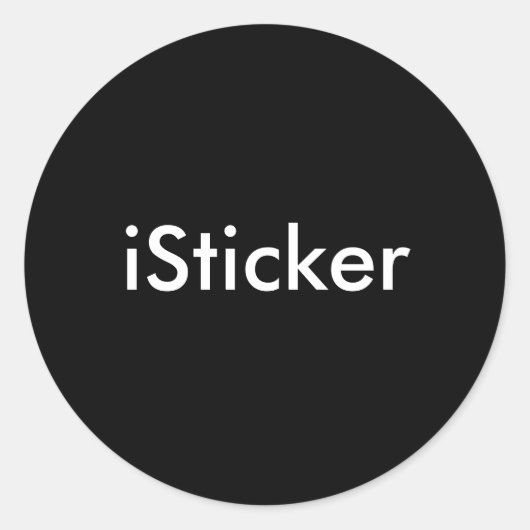 I(jouw naam hier) ronde sticker (Voorkant)