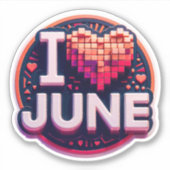 I❤️June - Levendig en expressief Sticker (Voorkant)