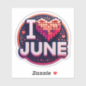 I❤️June - Levendig en expressief Sticker (Vel)