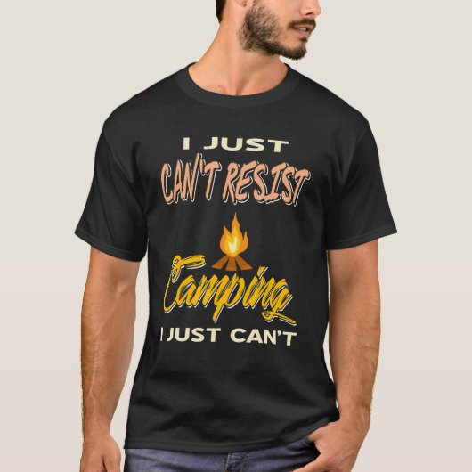 I Just Can't Resist Camping I Just Can't Retro  Pr T-shirt (Voorkant)