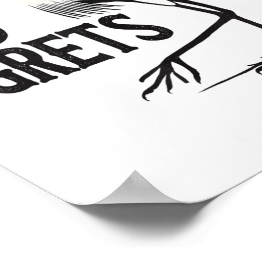 I Just Can't Tee Co. Funny I Have No Egrets Regret Poster (Hoek)