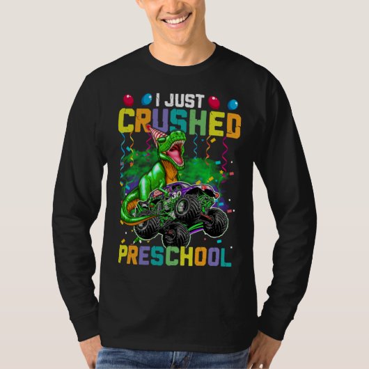 I Just Crushed PreSchool Dinosaur Boys Kids Monste T-shirt (Voorkant)