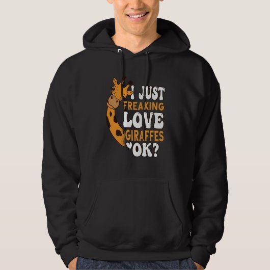 I Just Freaking Love Giraffes for Kids Hoodie (Voorkant)