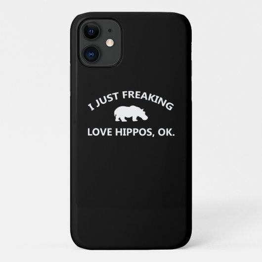 I Just Freaking Love Hippos Gift Case-Mate iPhone Case (Achterkant)