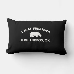 I Just Freaking Love Hippos Gift Kussen