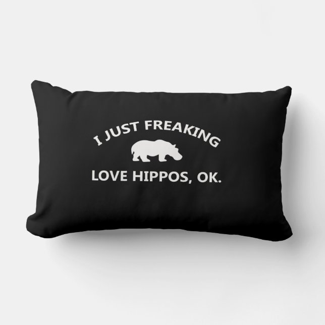 I Just Freaking Love Hippos Gift Kussen (Voorkant)