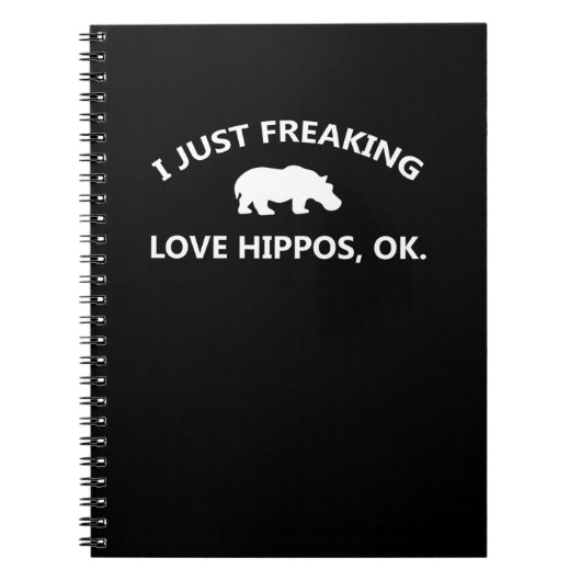 I Just Freaking Love Hippos Gift Notitieboek (Voorkant)