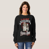 I Just Freaking Love Lhasa Apsos Dog Raglan Baseba Trui (Voorkant volledig)