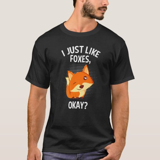 I just like foxes ok Children fox T-shirt (Voorkant)