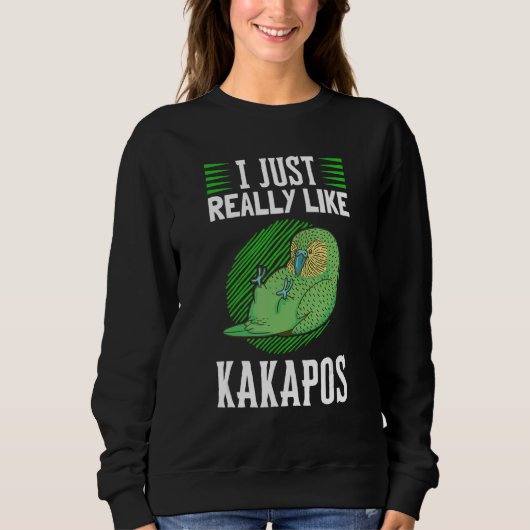 I just like Kakapos New Zealand Parrot Kakapo Trui (Voorkant)