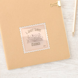 I Just Love Books stempel stijl mooi Sticker