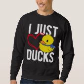 I Just Love Ducks Cute Animal Trui (Voorkant)