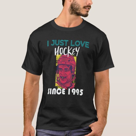 I just love hockey since 1995 t-shirt (Voorkant)