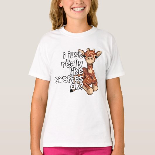i just really Giraffe ok T-shirt (Voorkant)