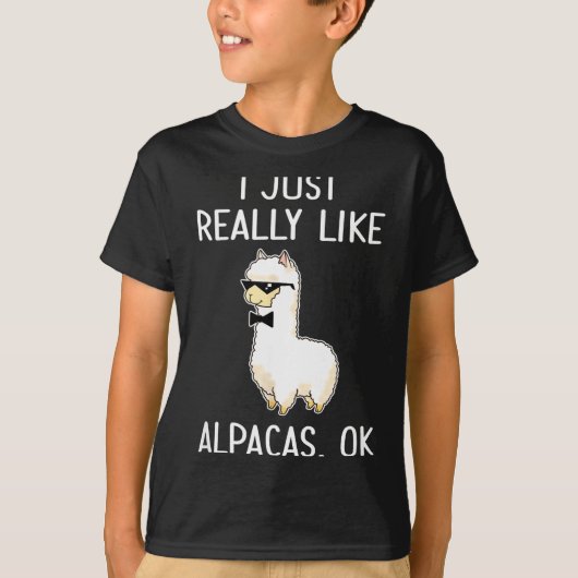 I Just Really Like Alpacas, Ok_ Llama Alpaca  T-shirt (Voorkant)