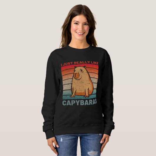 I Just Really Like Capybaras  Capybara Trui (Voorkant volledig)