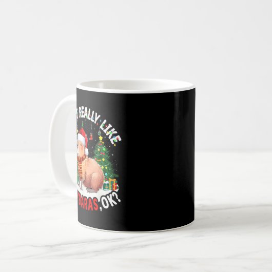 I Just Really Like Capybaras Ok Capybara Animal Ch Koffiemok (Voorkant links)