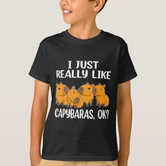I Just Really Like Capybaras Ok Capybara Animal Ro T-shirt (Voorkant)