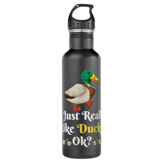 I Just Really Like Ducks OK Funny Ducks Lovers Waterfles (Voorkant)