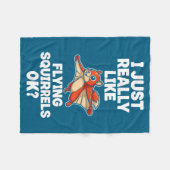 I Just Really Like Flying Squirrels Ok Fleece Deken (Voorkant (Horizontaal))