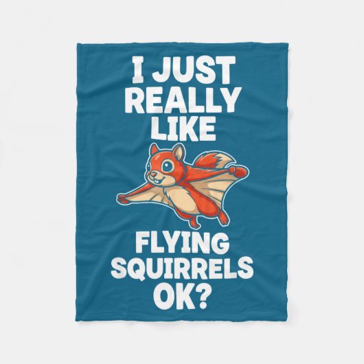 I Just Really Like Flying Squirrels Ok Fleece Deken (Voorkant)