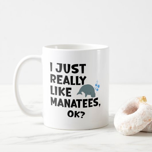 I Just Really Like Manatees, Ok? Koffiemok (Met donut)