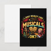 I Just Really Like Musicals, OK? Bedankkaart (Voorkant / Achterkant)