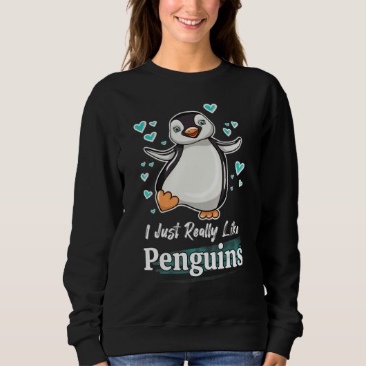 I Just Really Like Penguins Trui (Voorkant)