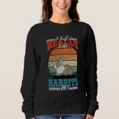 I just really like rabbits organic farmer rabbits  trui (Voorkant)