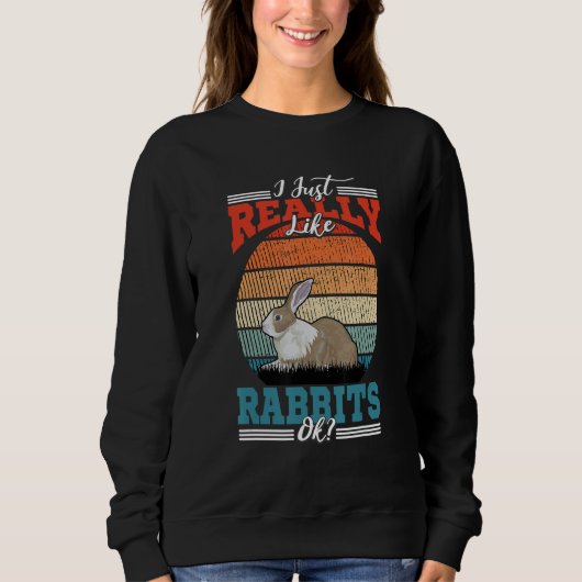 I just really like rabbits organic farmer rabbits  trui (Voorkant)