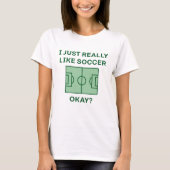 I Just Really Like Soccer Okay T-shirt (Voorkant)