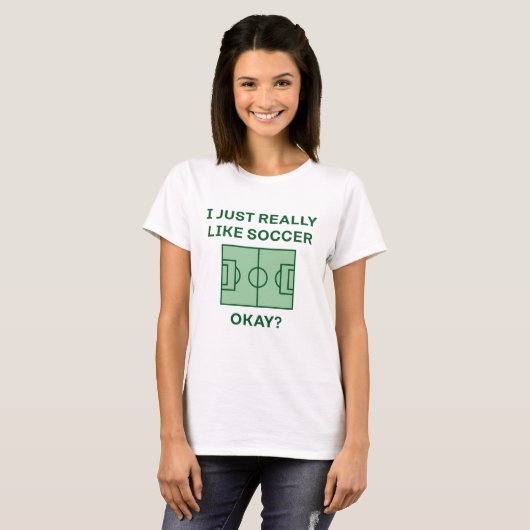 I Just Really Like Soccer Okay T-shirt (Voorkant volledig)