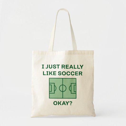 I Just Really Like Soccer Okay Tote Bag (Voorkant)