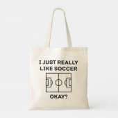 I Just Really Like Soccer Okay Tote Bag (Achterkant)
