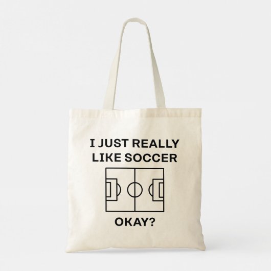 I Just Really Like Soccer Okay Tote Bag (Achterkant)