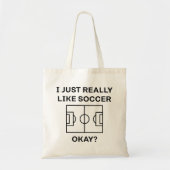 I Just Really Like Soccer Okay Tote Bag (Voorkant)