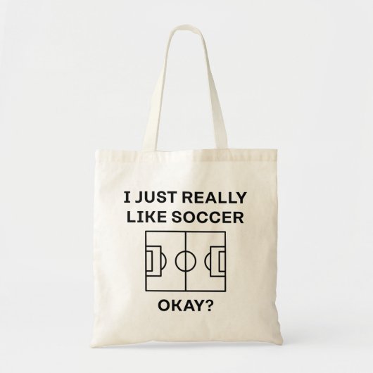 I Just Really Like Soccer Okay Tote Bag (Voorkant)