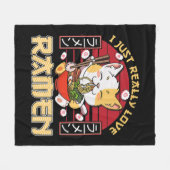 I Just Really Love Ramen Kawaii Anime Cat Ramen Gi Fleece Deken (Voorkant (Horizontaal))