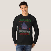 I just Want a Hippopotamus for Ugly Christmas Swea T-shirt (Voorkant volledig)
