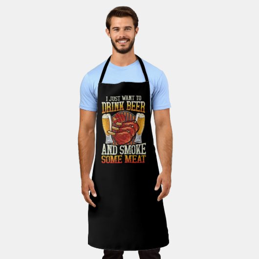 I Just Want To Drink Beer And Smoke Some Meat Schort (Gedragen)