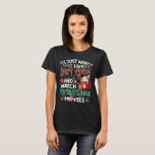 I Just Want To Drink Hot Cocoa And Watch Christmas T-shirt (Voorkant volledig)