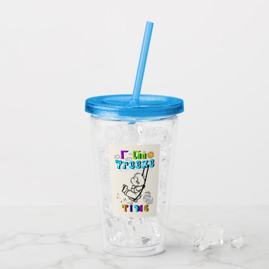 I Kan tijd bevriezen Acryl Drinkbeker (Achterkant ijs)