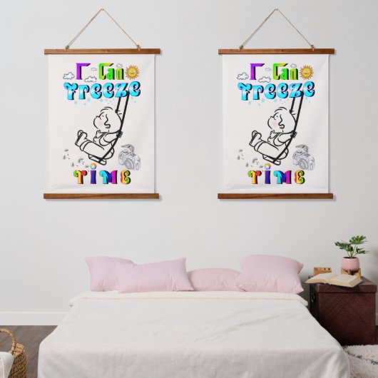 I Kan tijd bevriezen Hangend Wandkleed (Slaapkamer)
