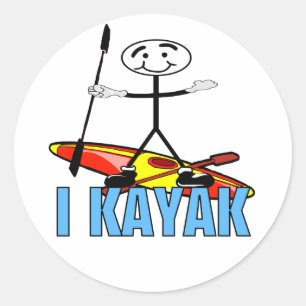 I Kayak Ronde Sticker