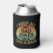 I Keep All My Dad Jokes In A Dad-a-base Blikjeskoeler (Blikje Voorkant)