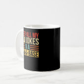 I Keep All My Dad Jokes In A Dad A Base Fathers Da Koffiemok (Voorkant links)