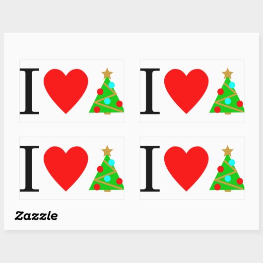 I Kerst sticker hart (Vel)